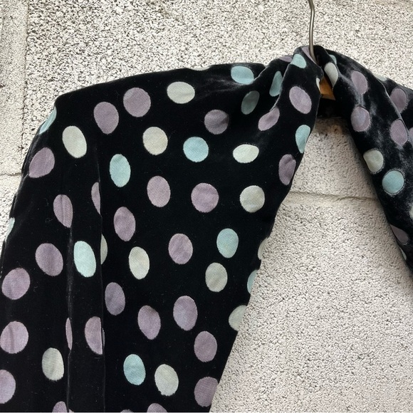 Velour Polka Dot Scarf - Picture 3 of 5